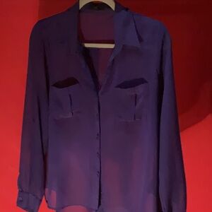Sheer purple blouse